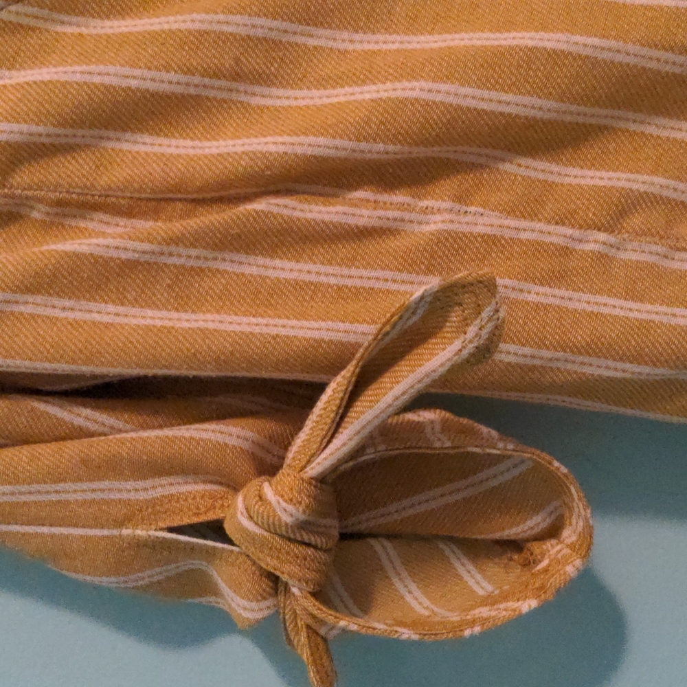 Striped Crossover Button Top - Picture 2 of 5